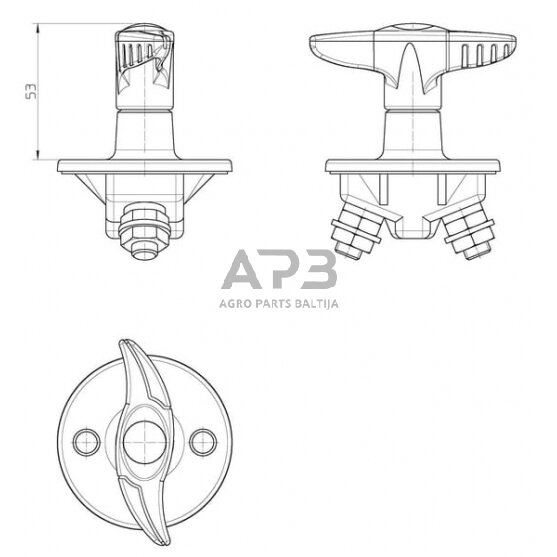 Masės išjungėjas M10 Electro Mecanica Cormar LA530103 2 Masės išjungėjas M10 Electro Mecanica Cormar LA530103 2