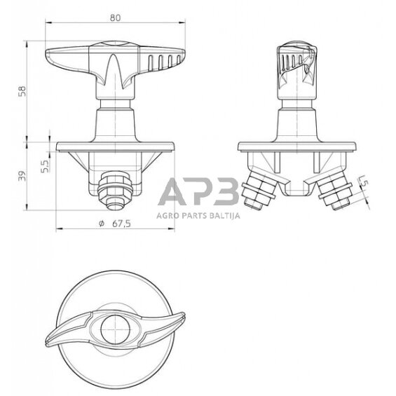 Masės išjungėjas M10 Electro Mecanica Cormar LA530103 4 Masės išjungėjas M10 Electro Mecanica Cormar LA530103 4