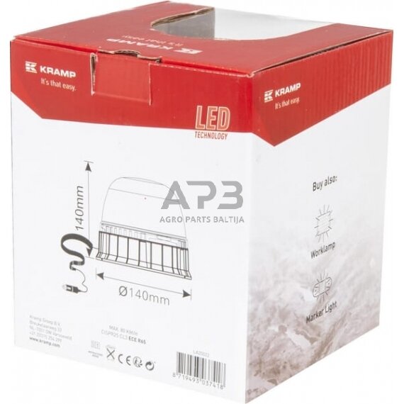 Magnetinis LED oranžinis švyturėlis LA20022 2 Magnetinis LED oranžinis švyturėlis LA20022 2