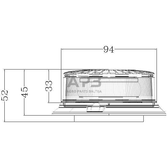 Magnetinis LED oranžinis švyturėlis LA20082 3 Magnetinis LED oranžinis švyturėlis LA20082 3
