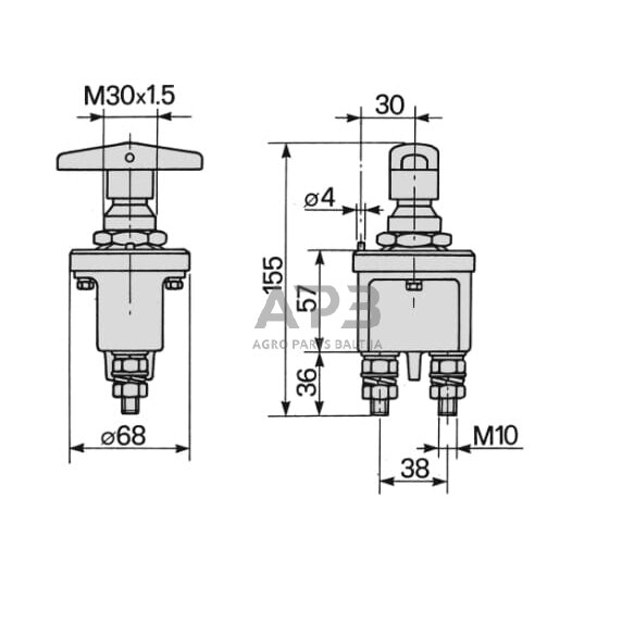 Masės išjungėjas Cobo 13001000 4 Masės išjungėjas Cobo 13001000 4