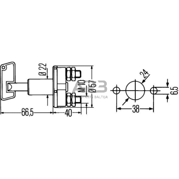 Masės išjungėjas 100A Hella 6EK002843013 2 Masės išjungėjas 100A Hella 6EK002843013 2