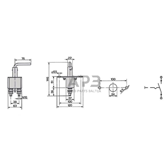 Masės išjungėjas Cobo 1300200001 2 Masės išjungėjas Cobo 1300200001 2