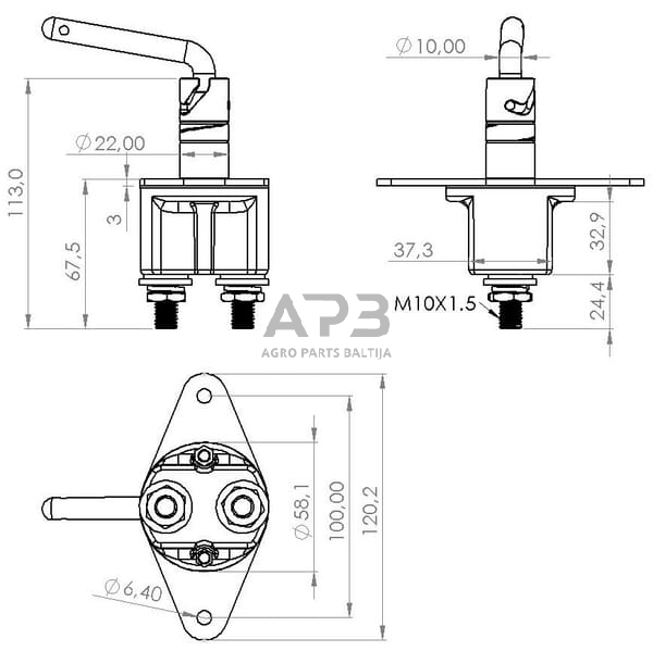 Masės išjungėjas 12/24V, 250A/2500A SW10003KR 1