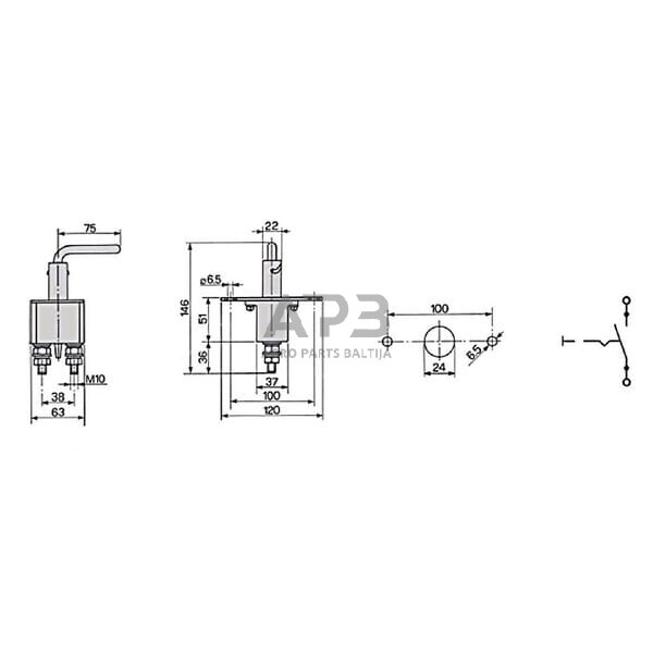 Masės išjungėjas Cobo 1300200001 2 Masės išjungėjas Cobo 1300200001 2