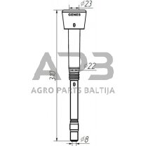 Melžiklis GENES Alfa Laval 960016, Ø 8mm 1580GS03 3 Melžiklis GENES Alfa Laval 960016, Ø 8mm 1580GS03 3