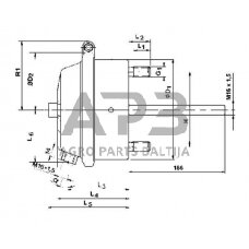 Membraninis cilindras Wabco 20 4230550010