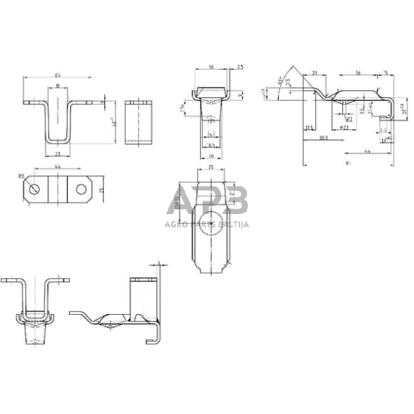Montavimo plokštelė T722200 1 Montavimo plokštelė T722200 1