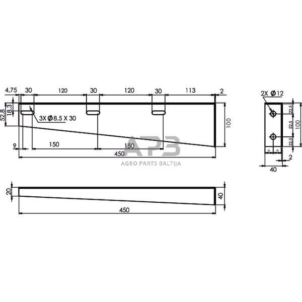 Montavimo laikiklių komplektas Daken DK88512 1 Montavimo laikiklių komplektas Daken DK88512 1