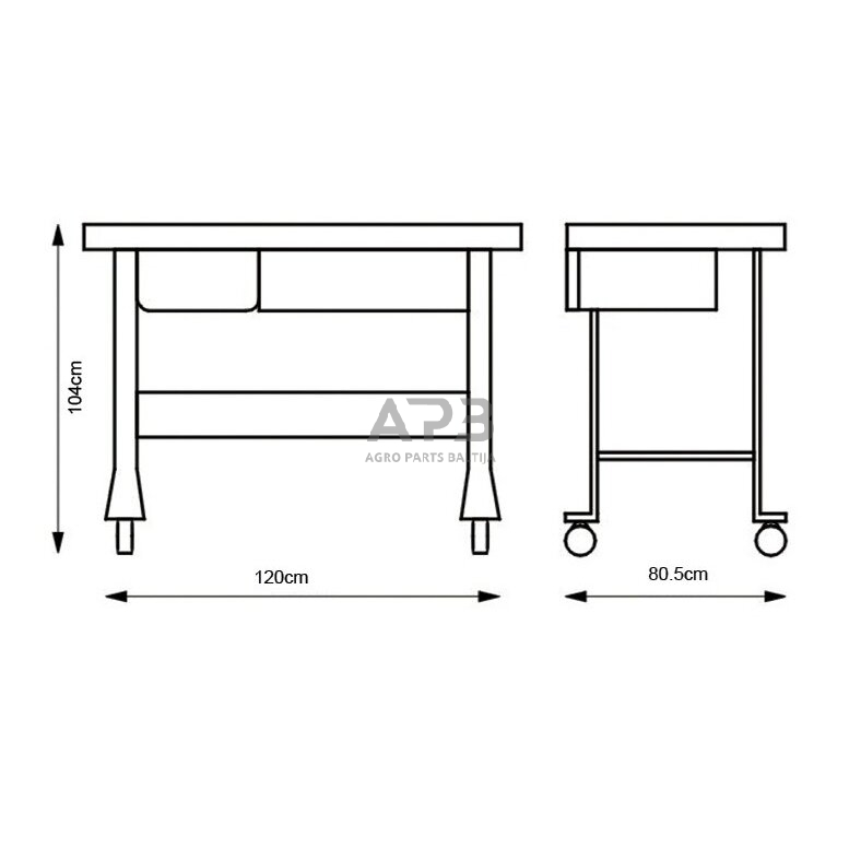 Mobilus darbastalis su skysčių surinkimo talpa 13L (3.5gal) 1 Mobilus darbastalis su skysčių surinkimo talpa 13L (3.5gal) 1