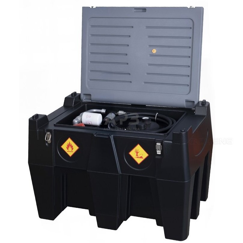 Mobili kuro talpykla 440L (plastikinė) su pompa 12V DCTP40 (automatiniu pistoletu ir filtru) 1 Mobili kuro talpykla 440L (plastikinė) su pompa 12V DCTP40 (automatiniu pistoletu ir filtru) 1