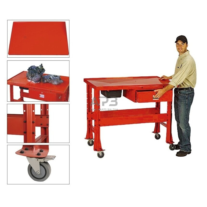 Mobilus darbastalis su skysčių surinkimo talpa 13L (3.5gal) 3 Mobilus darbastalis su skysčių surinkimo talpa 13L (3.5gal) 3