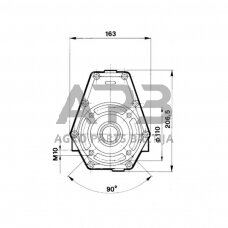 Multiplikatorius, kampinis reduktorius Brorelli GBF20S120 GBF-20-S-1-2.0 (M/Gr2)