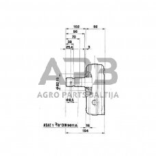 Multiplikatorius, kampinis reduktorius Brorelli GBF30S130 GBF-30-S-1-3.0 (M/Gr3)
