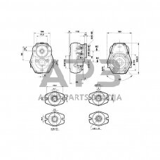 Multiplikatorius, kampinis reduktorius Brorelli GBR20ST433 GBR-20-ST-4-0