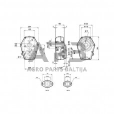 Multiplikatorius, kampinis reduktorius Brorelli GBR30ST450 GBR-30-ST-4-0.50
