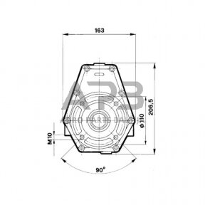 Multiplikatorius, kampinis reduktorius Brorelli GBF20S125 GBF-20-S-1-2.5 (M/Gr2)