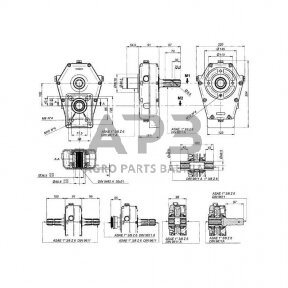 Multiplikatorius, kampinis reduktorius Brorelli GBF30ST835 30-ST-8-3.5 (M-F/Gr3)