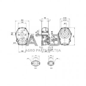 Multiplikatorius, kampinis reduktorius Brorelli GBR30ST450 GBR-30-ST-4-0.50