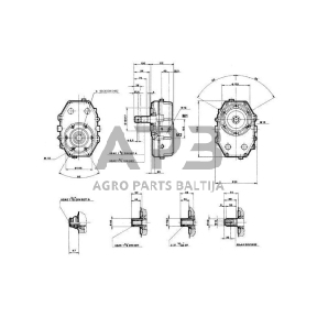 Multiplikatorius, kampinis reduktorius Brorelli GBU35S130 GBU-35-S-1-3.0 (AS)