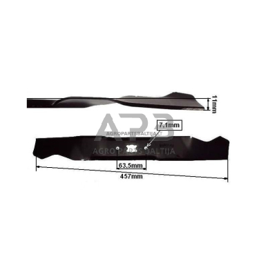 Mulčiuojantis peilis Juwel 457 mm pjaunamosios plotis 18 (45cm) L 460 3