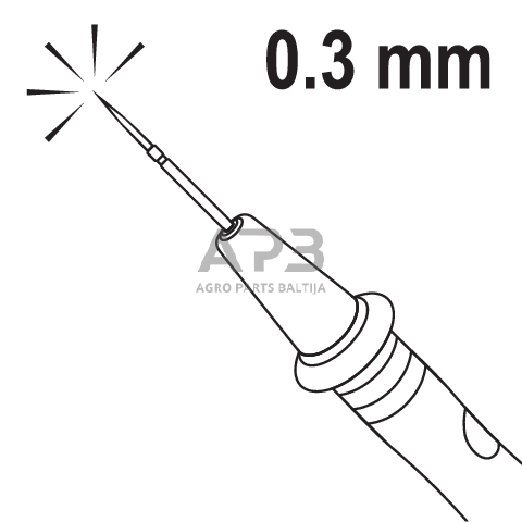 Multimetro laidai su aštriais žalvariniais antgaliais 3 Multimetro laidai su aštriais žalvariniais antgaliais 3