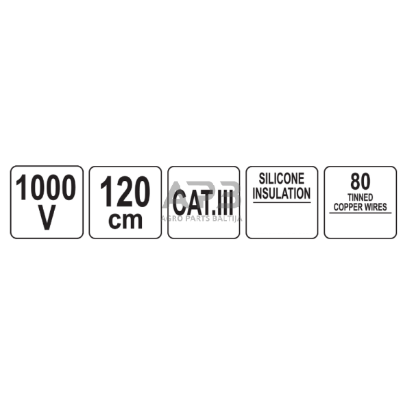 Multimetro laidai su aštriais žalvariniais antgaliais 4 Multimetro laidai su aštriais žalvariniais antgaliais 4