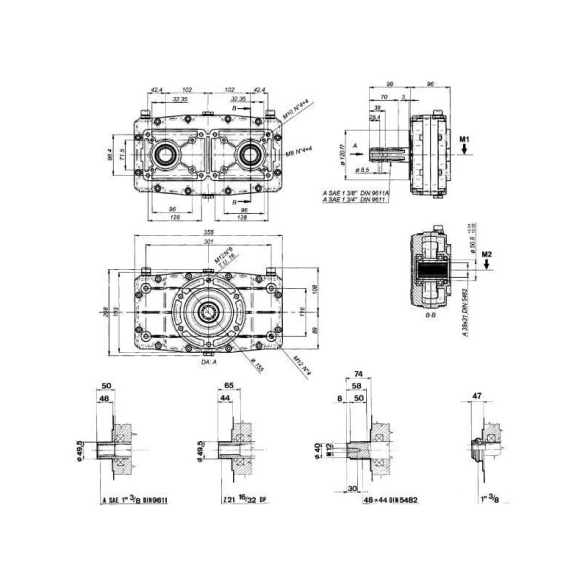 Multiplikatorius, kampinis reduktorius Brorelli GBF30D135 GBF-30-D-1-3.5 1 Multiplikatorius, kampinis reduktorius Brorelli GBF30D135 GBF-30-D-1-3.5 1
