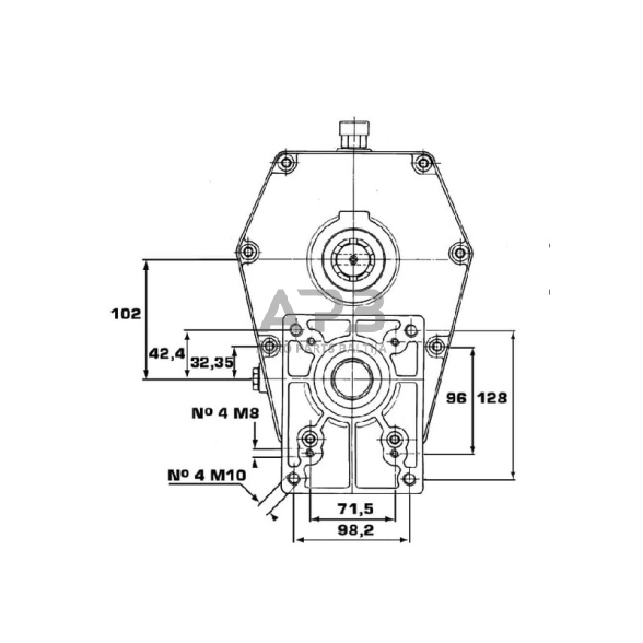 Multiplikatorius, kampinis reduktorius Brorelli GBF30ST835 30-ST-8-3.5 (M-F/Gr3) 2 Multiplikatorius, kampinis reduktorius Brorelli GBF30ST835 30-ST-8-3.5 (M-F/Gr3) 2