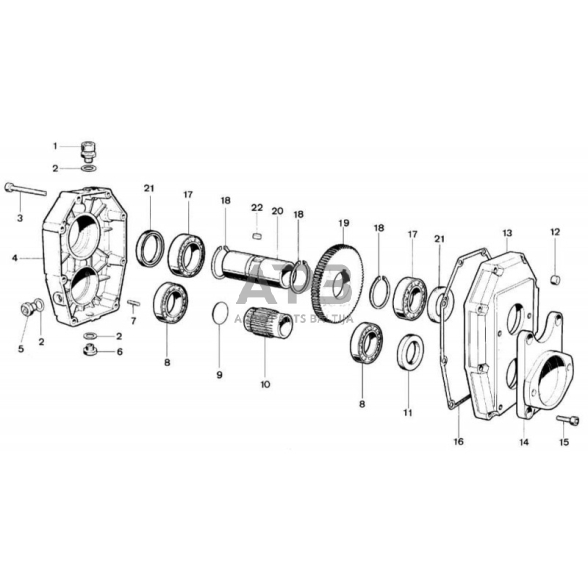 Multiplikatorius, kampinis reduktorius Brorelli GBR30ST450 GBR-30-ST-4-0.50 2 Multiplikatorius, kampinis reduktorius Brorelli GBR30ST450 GBR-30-ST-4-0.50 2
