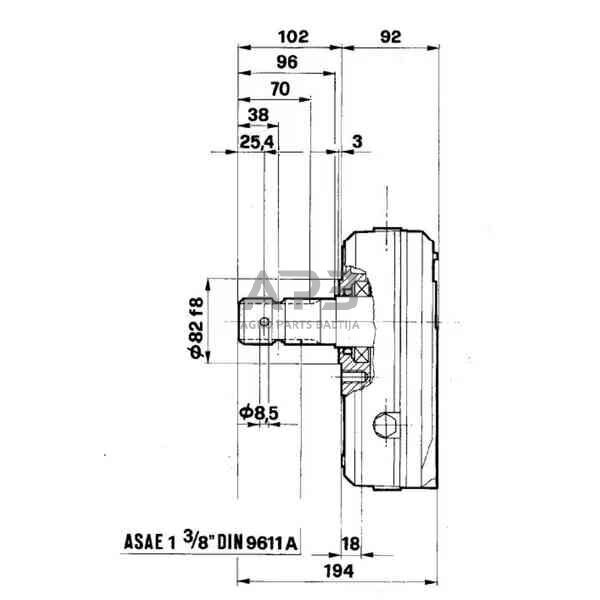Multiplikatorius, kampinis reduktorius Brorelli GBF30S435 GBF-30-S-4-3.5 (h) 2 Multiplikatorius, kampinis reduktorius Brorelli GBF30S435 GBF-30-S-4-3.5 (h) 2