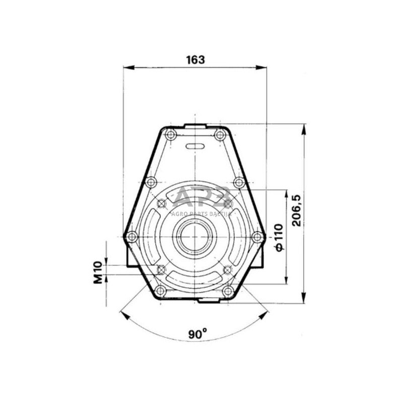 Multiplikatorius, kampinis reduktorius Brorelli GBF20S338 GBF-20-S-3-3.8 (Q /Gr.2) 3