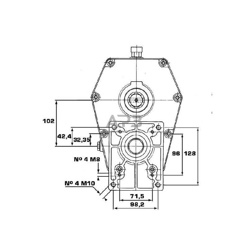 Multiplikatorius, kampinis reduktorius Brorelli GBF30ST835 30-ST-8-3.5 (M-F/Gr3) 2 Multiplikatorius, kampinis reduktorius Brorelli GBF30ST835 30-ST-8-3.5 (M-F/Gr3) 2