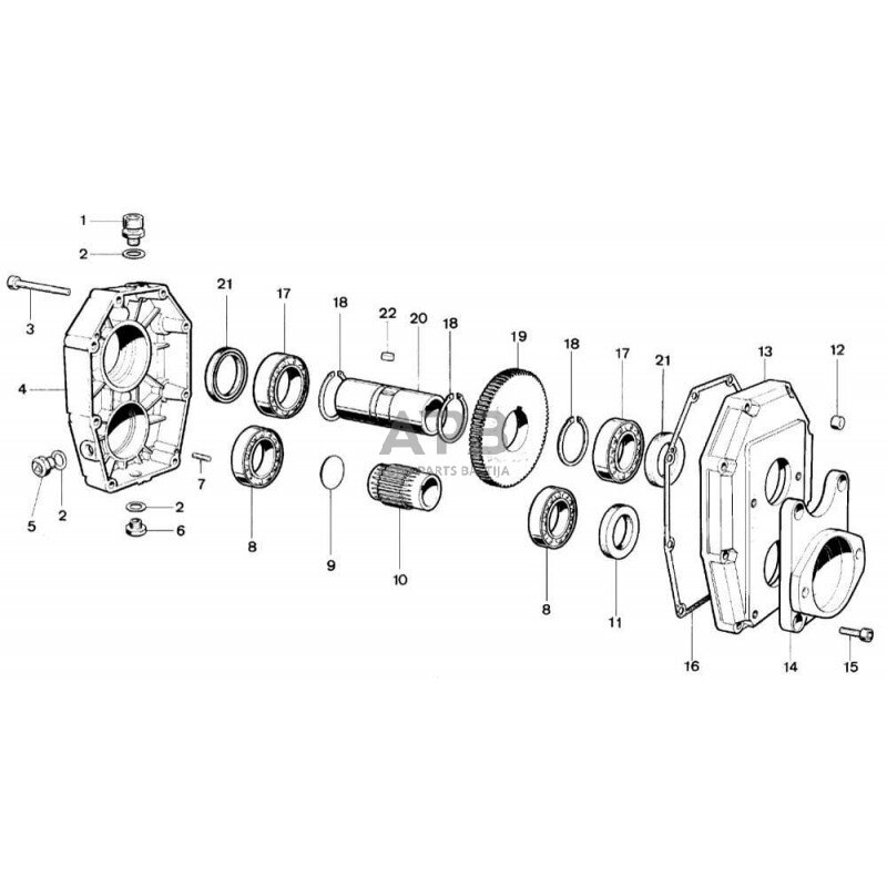Multiplikatorius, kampinis reduktorius Brorelli GBR30ST450 GBR-30-ST-4-0.50 2