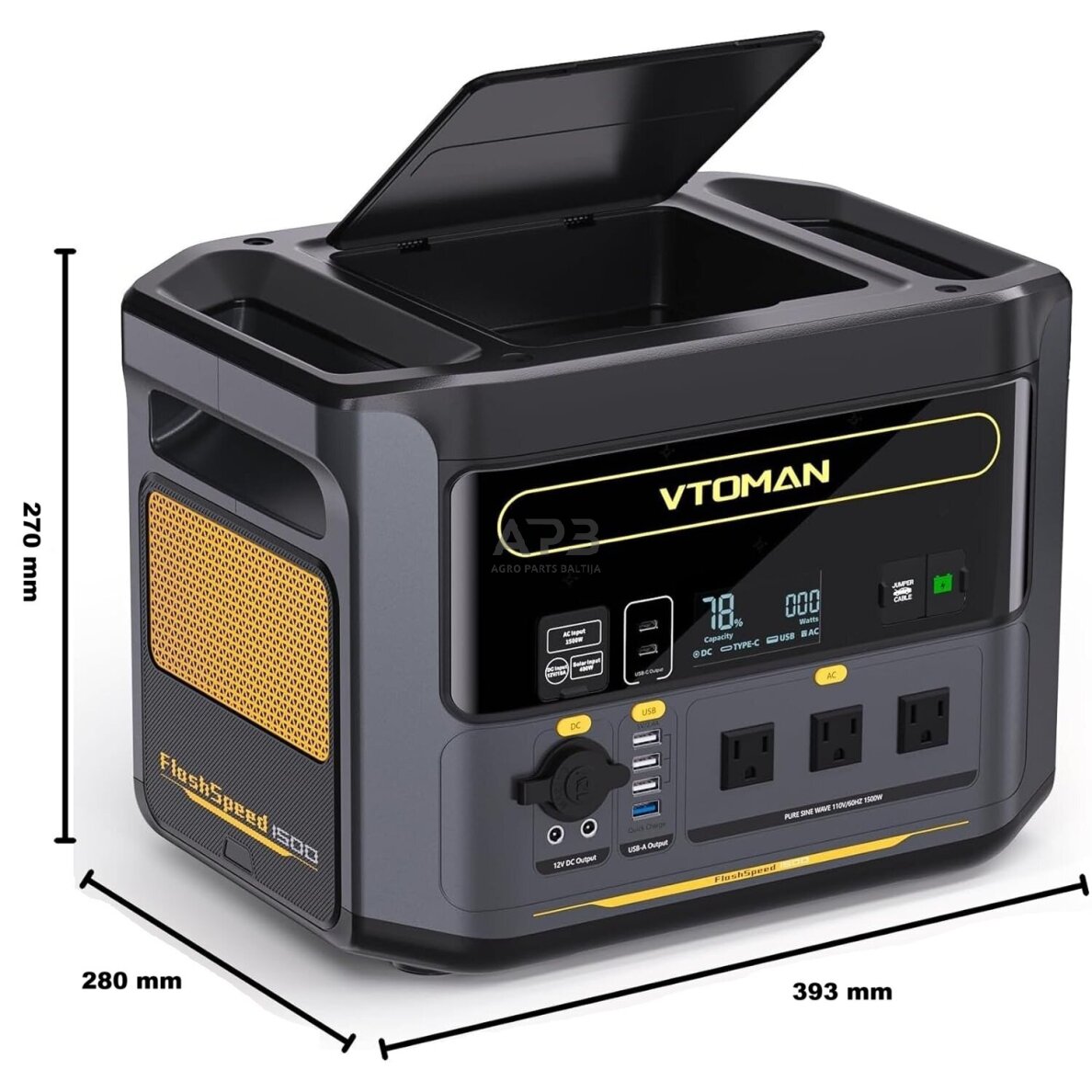 Nešiojamas akumuliatorius su valdymo bloku 1548Wh 9