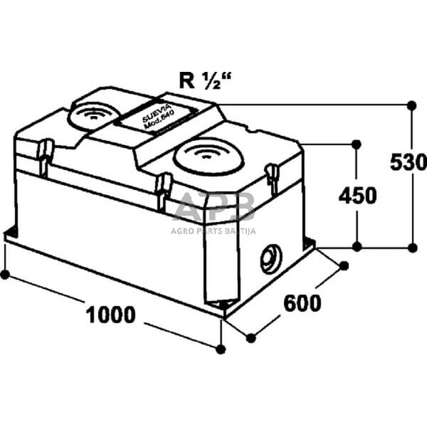 Automatinė neužšąlanti burbulinė girdykla Suevia 640, SU1300640 1 Automatinė neužšąlanti burbulinė girdykla Suevia 640, SU1300640 1