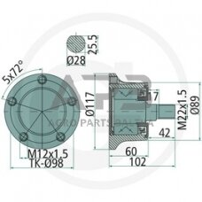 NSK guolis Agri Hub AHU28117A-02