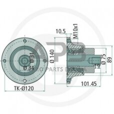 NSK guolis Agri Hub AHU34140B-02-KIT