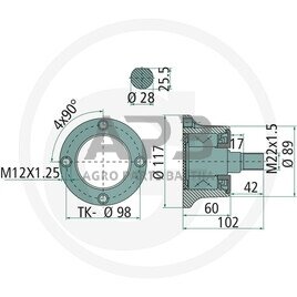 NSK guolis Agri Hub AHU28117A-01 1 NSK guolis Agri Hub AHU28117A-01 1