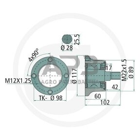 NSK guolis Agri Hub AHU28117A-01