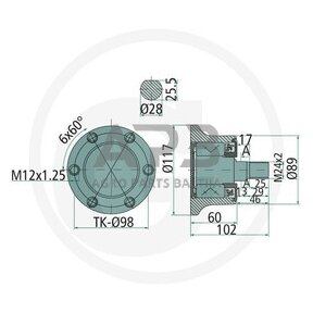 NSK guolis Agri Hub AHU28117A-03