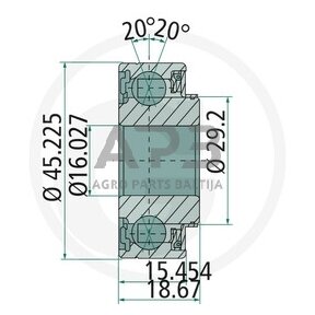 NSK guolis keturių taškų 204XAGR, 204JY3, AC671127, HR6004, 820-003C, 822-011C, AA21480, GA2014, 00240199, 00310104