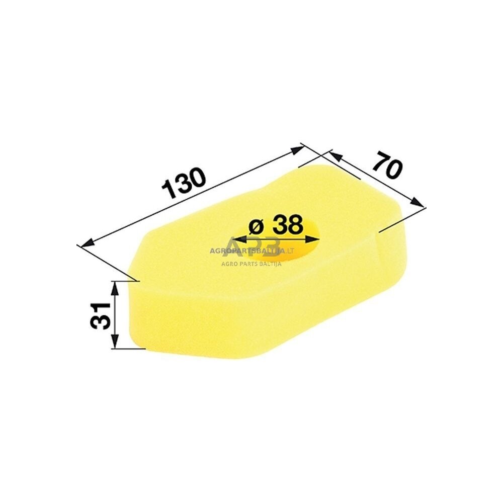 Oro filtras Briggs & Stratton CLASSIC, SPRINT, QUATTRO, QUANTUM nuo 3,5AG iki 4,5AG 9B902, 98902, 98982, 10A902, 10B902,10A982 698369 1