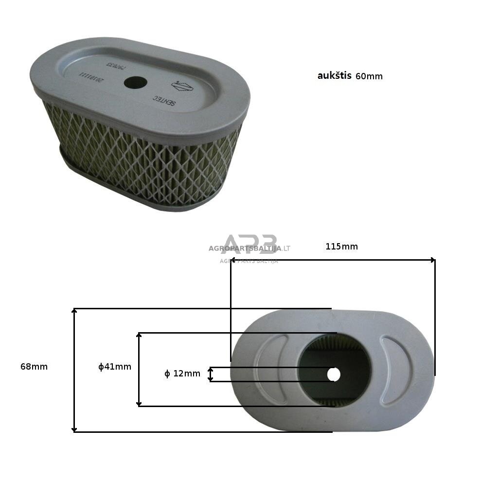 Oro filtras Briggs & Stratton 797033 nuo 5,5 iki 6,5 AG VANGUARD OHV modeliams 13 797033, 798504 1