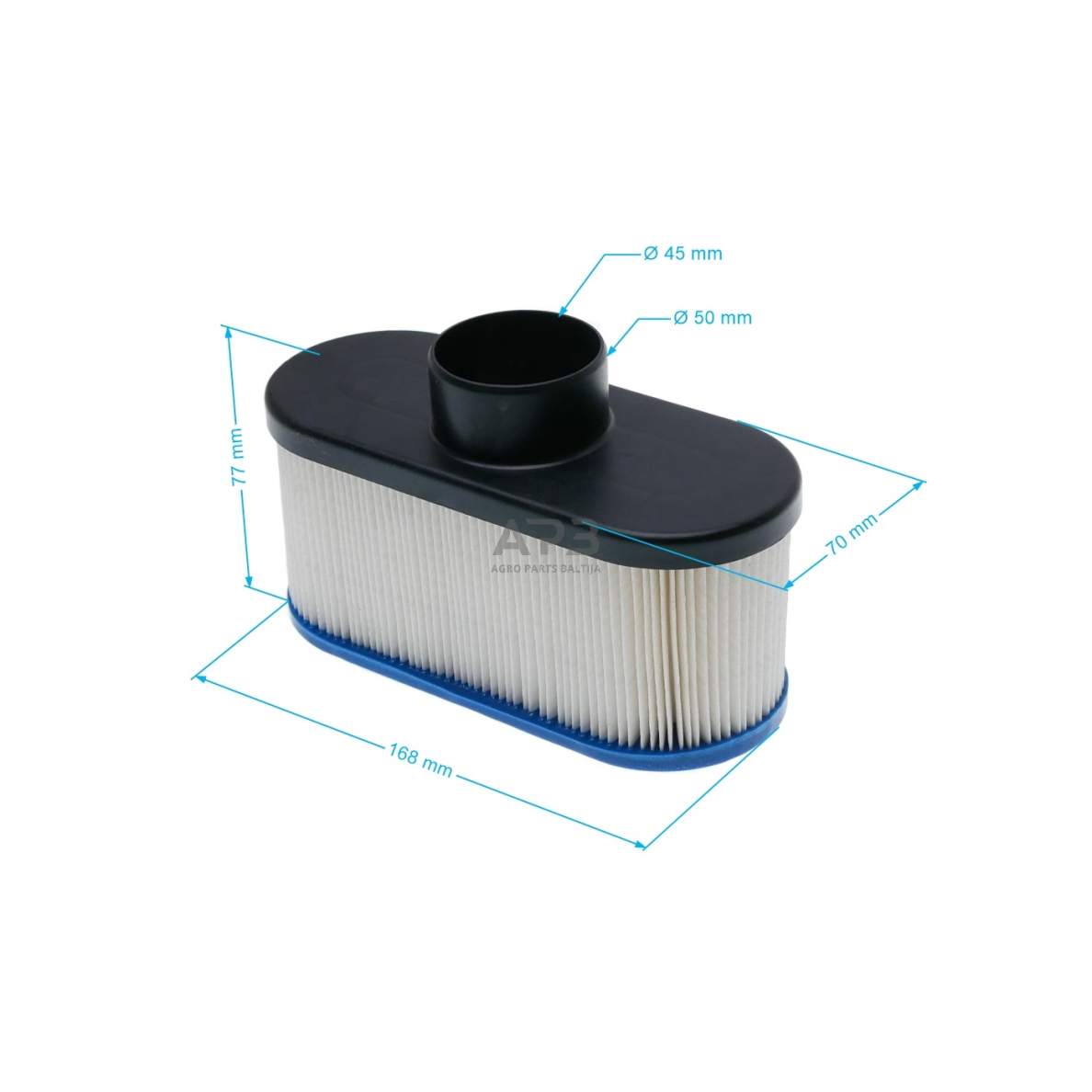 Oro filtras Bobcat 11013-7049, 11013-7047, 99999-0384, 110137049, 110137047, 999990384, išmatavimai 168 x 70 x 76 mm 2