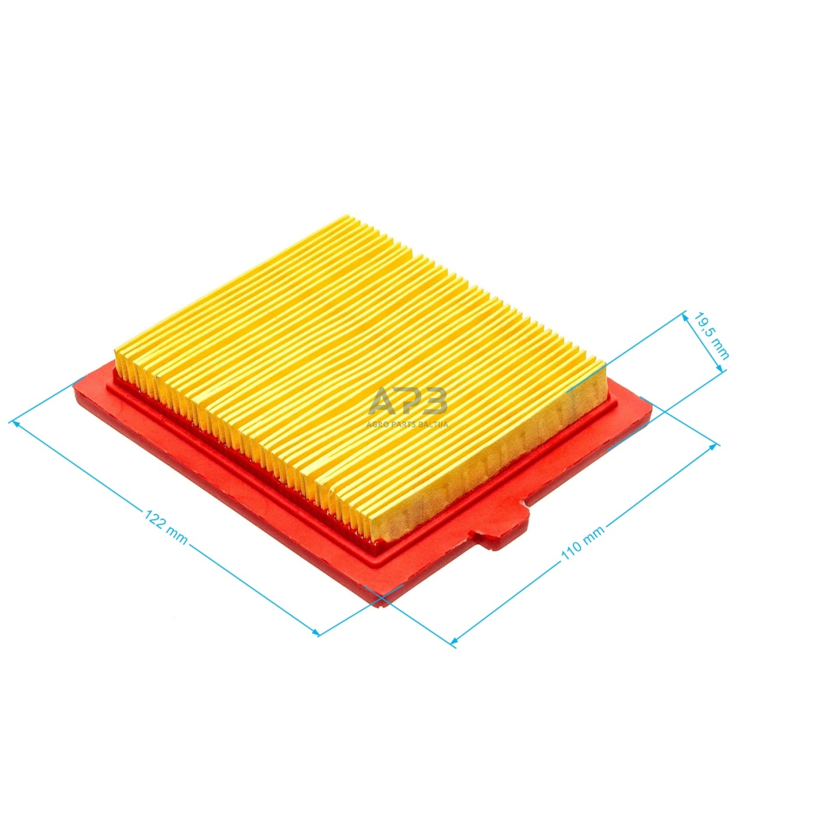 Oro filtras GGP STIGA 123x110x19,50 mm SV150 18550147/0, 185501470, 111-9169-01, 111916901 1 Oro filtras GGP STIGA 123x110x19,50 mm SV150 18550147/0, 185501470, 111-9169-01, 111916901 1