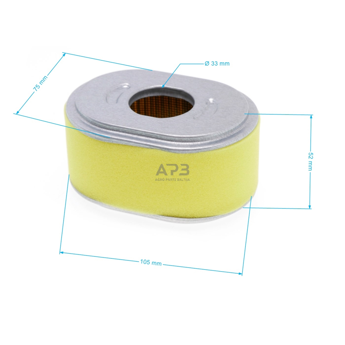 Oro filtras Honda GX110, GX120, 17210-ZE0-820, 17210ZE0820, 17210-ZE0-821, 17210ZE0821, 17210-ZE0-822, 17210ZE0822, 17210-ZE0-505, 17210ZE0505, išmatavimai 102 x 73 x 52 mm EVEREST 4