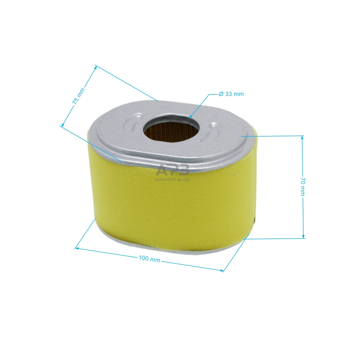 Oro filtras Honda GX110, GX120, GX140, GX160, 17210-ZE1-820, 17210ZE1820, 17210-ZE1-821, 17210-ZE1-821, 17210-ZE1-822, 17210-ZE1-822, 1720-ZE1-505, 1720ZE1505, išmatavimai 102 x 73 x 70 mm EVEREST 4