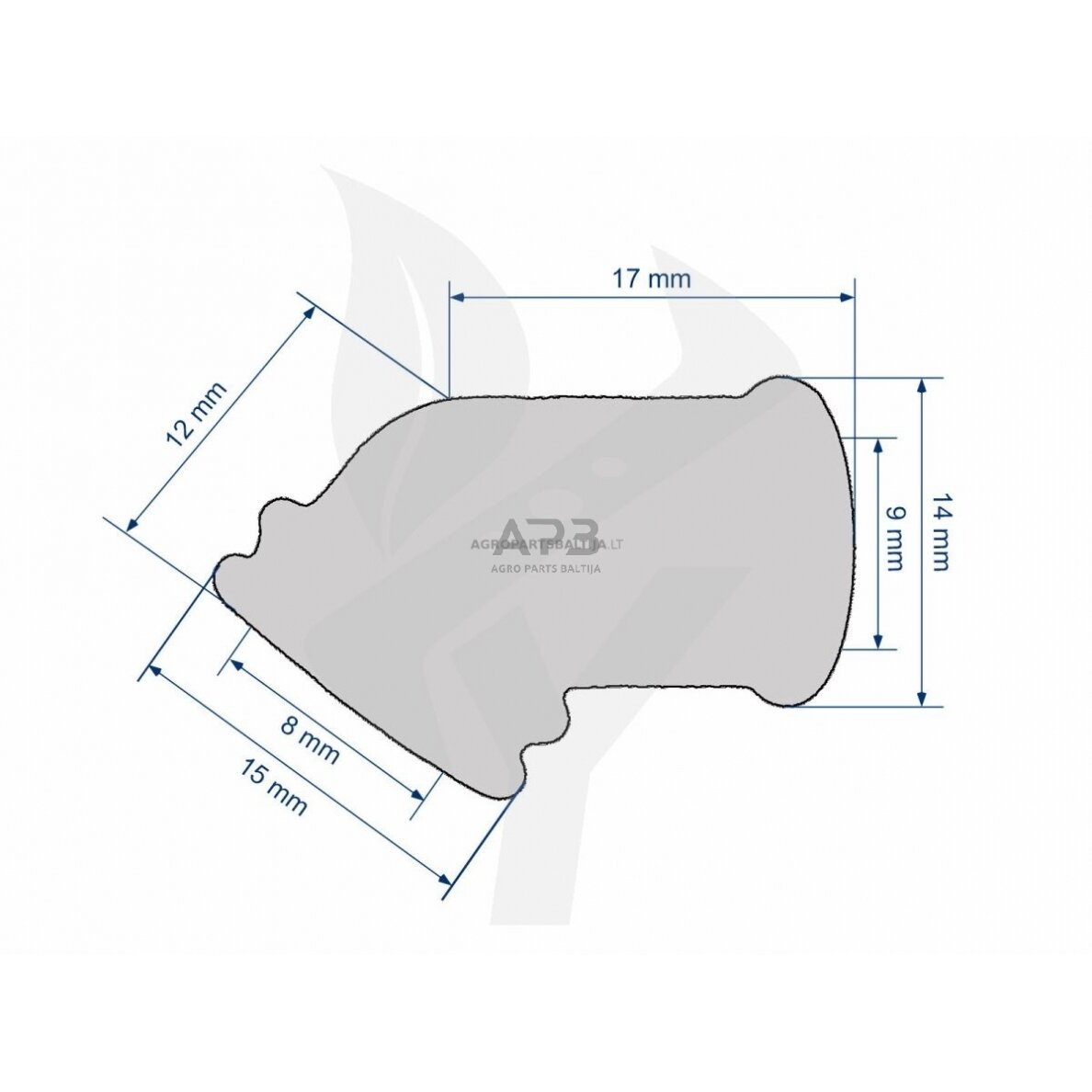 Oro įsiurbimo kolektoriaus guma Briggs & Stratton 692187, 066578, 66578 2