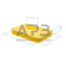 Oro filtras Briggs & Stratton išmatavimai 110x83x21mm 550E, 550EX, 09P602, 09P702 799579